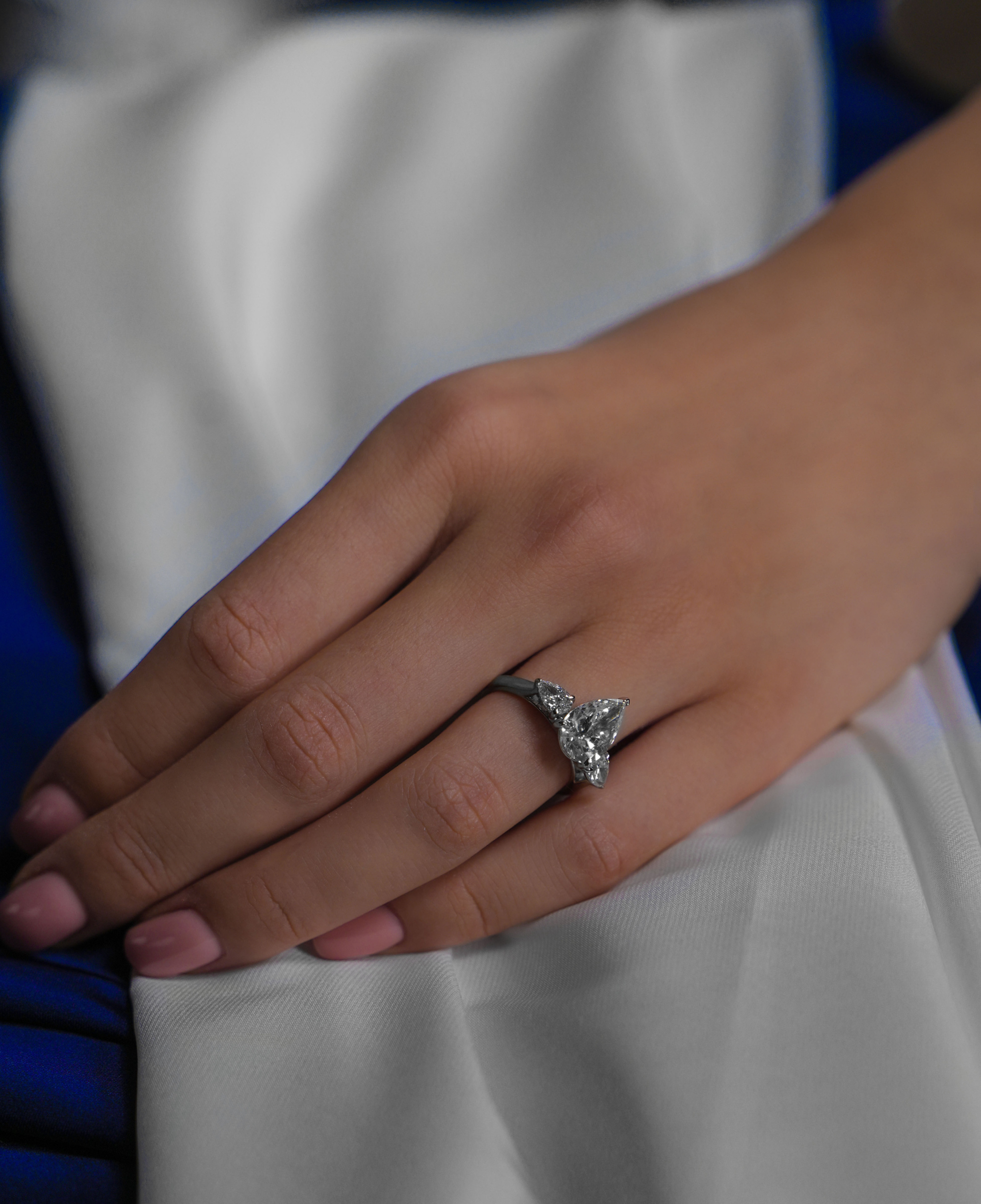 Fancy Venus Tear Pear Shape Diamond Ring